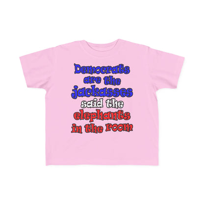 donkeys and elephants - Toddler's Fine Jersey Tee