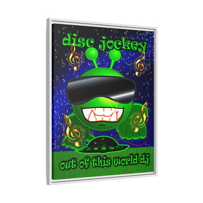 disc jockey - framed canvas art ('snoops' background)