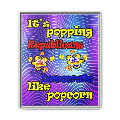 popping like popcorn - framed canvas art (purple wave)