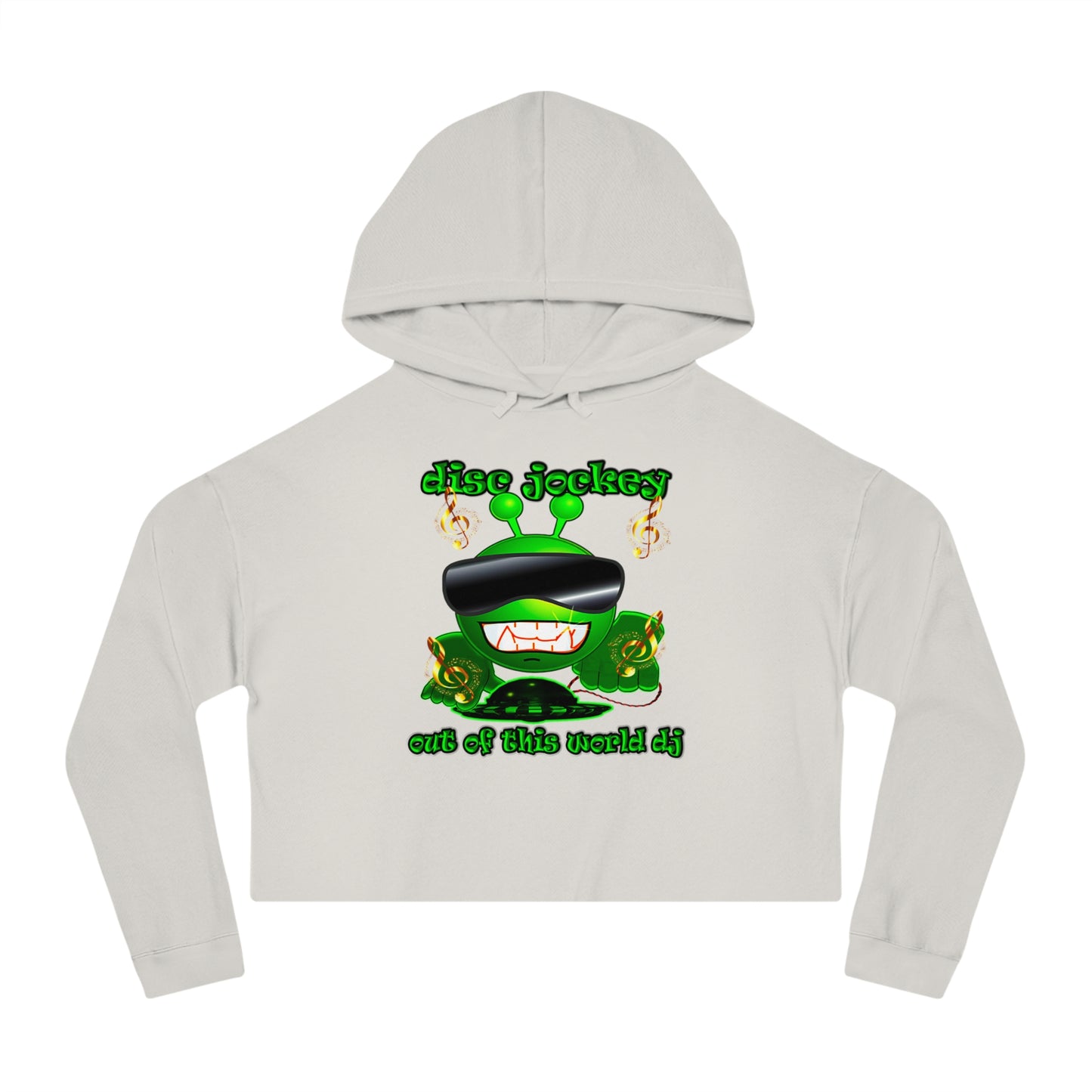 disc jockey - Women’s Cropped Hooded Sweatshirt