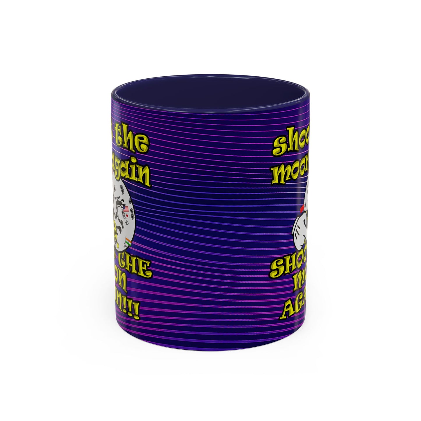shoot the moon again - Accent Mug (purple wave)