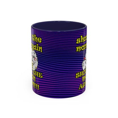 shoot the moon again - Accent Mug (purple wave)