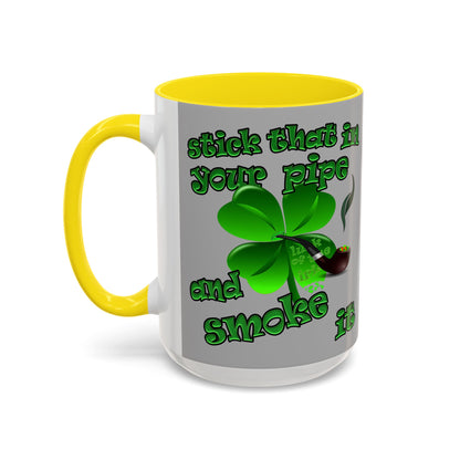 celtics logo - Accent Mug (light grey)