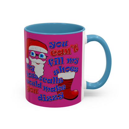 santa's shoes - Accent Mug (pink)