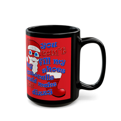 santa's shoes - Black Mug (red)