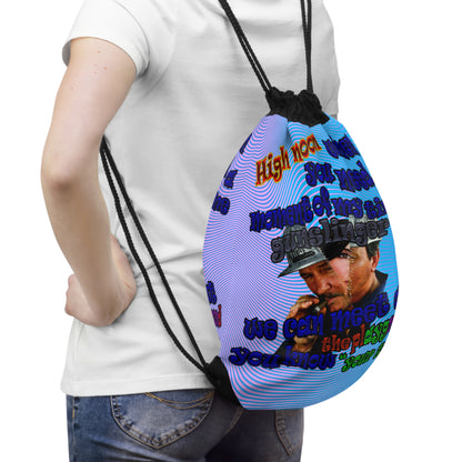 high noon - Drawstring Bag (light blue-purple wave)
