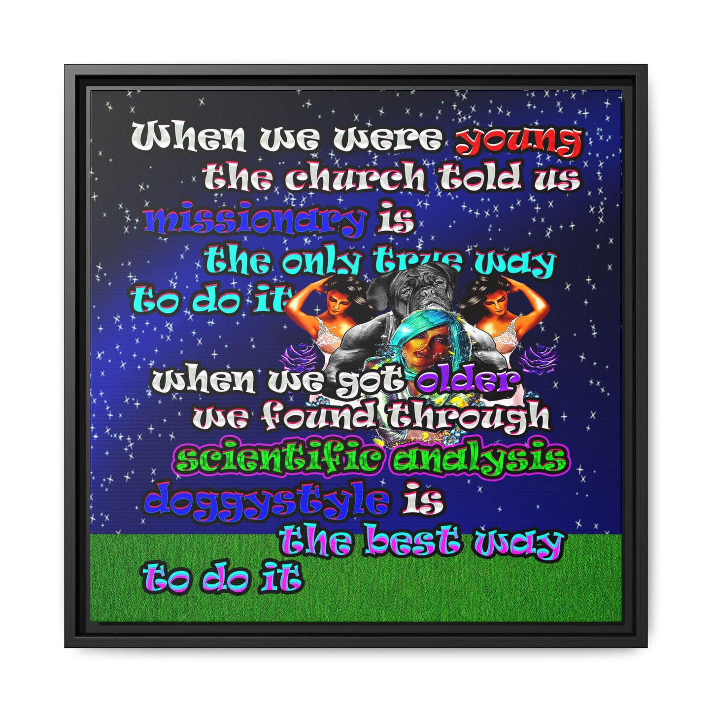 doggystyle - framed canvas art ('snoops' background)