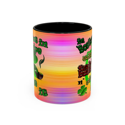 celtics logo - Accent Mug (color blur)