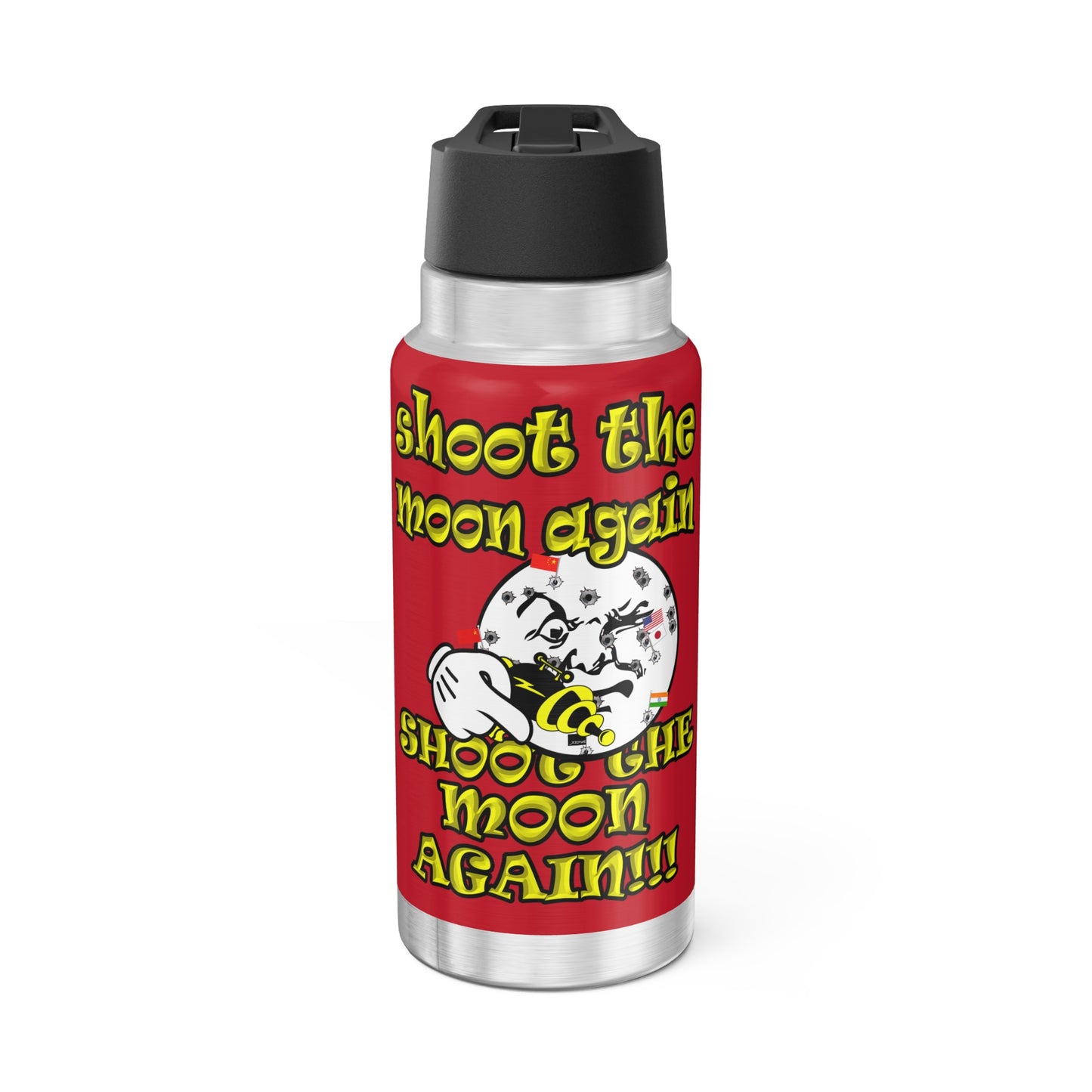shoot the moon again - Gator Tumbler, 32oz (dark red)