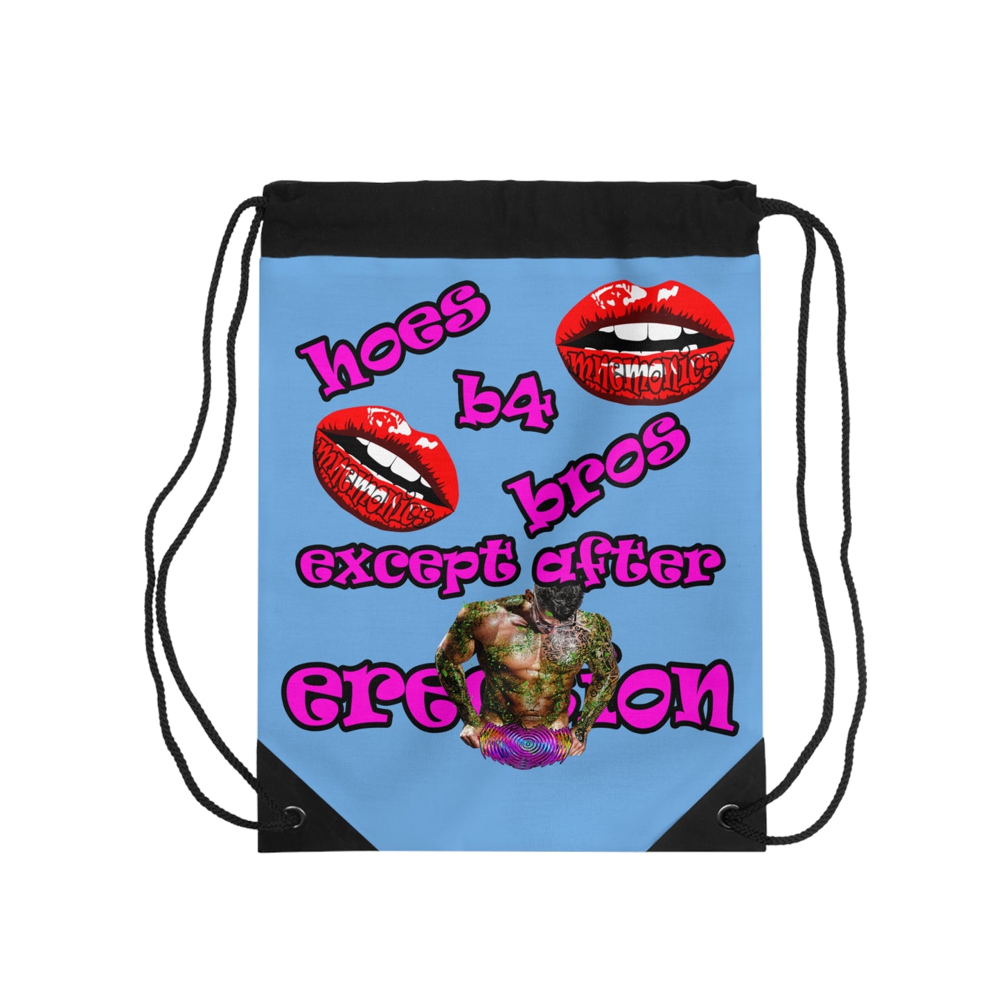 hoes b4 bros - Drawstring Bag (light blue)