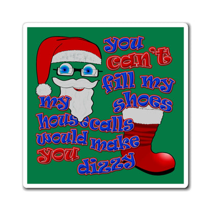 santa's shoes - Magnets - (dark green)