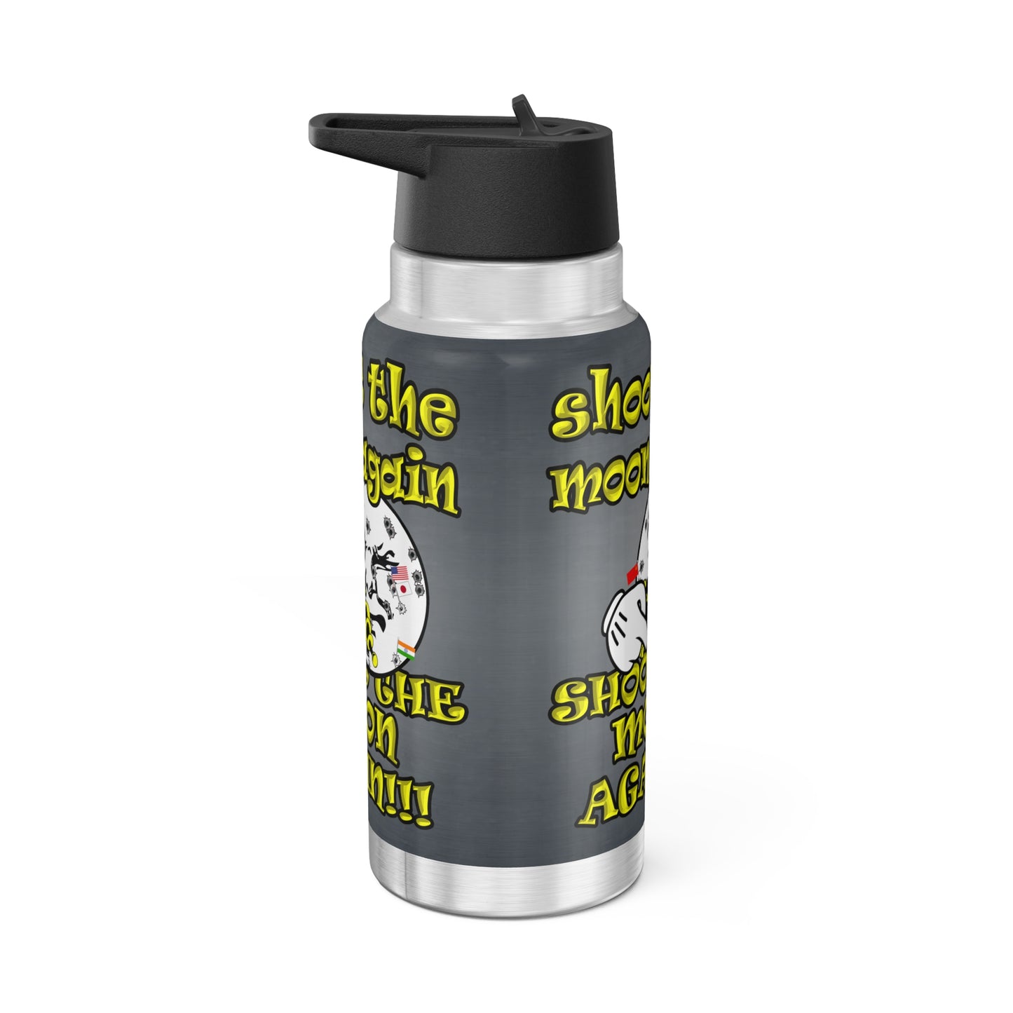 shoot the moon again - Gator Tumbler, 32oz  (grey-light grey)