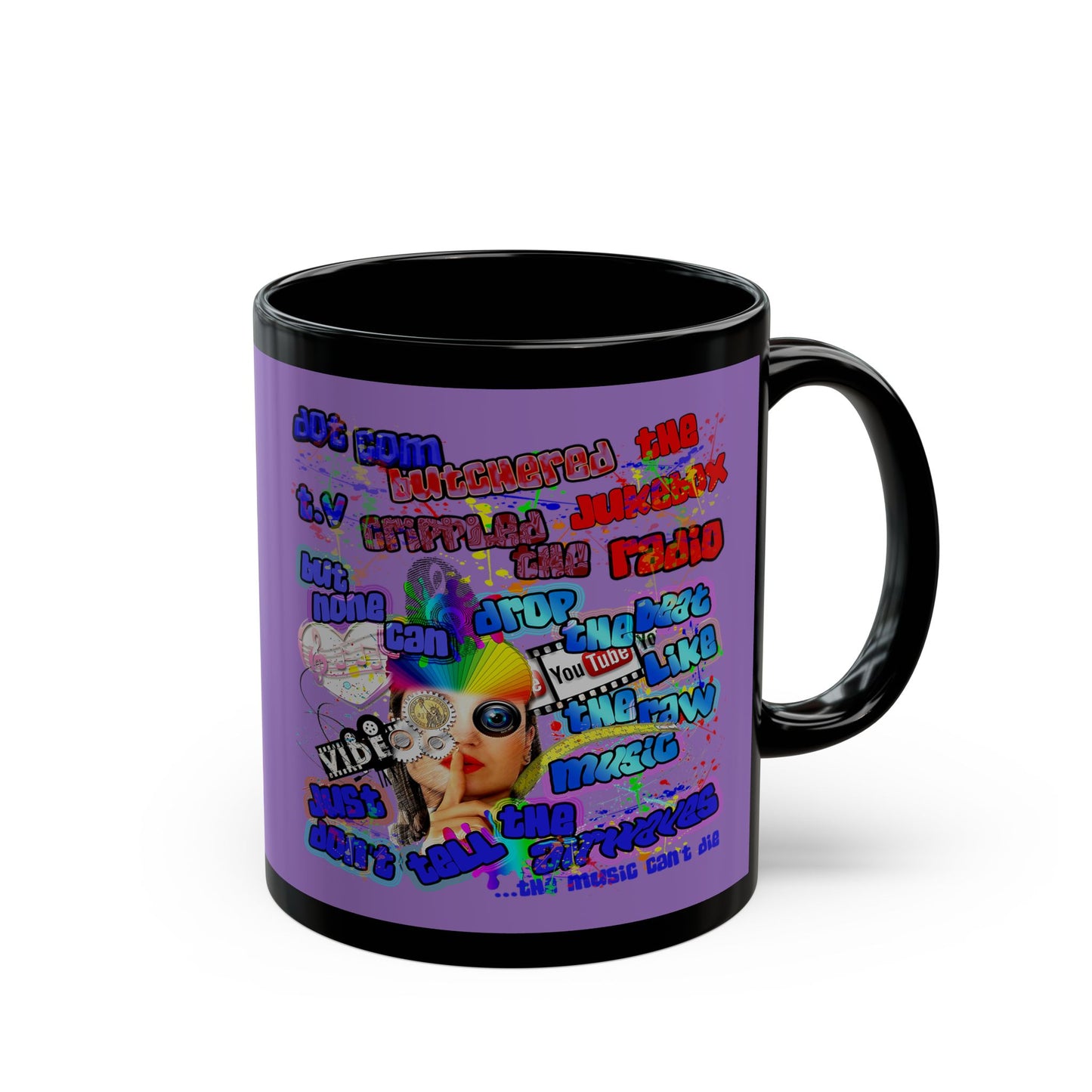 drop the beat - Black Mug (light purple)