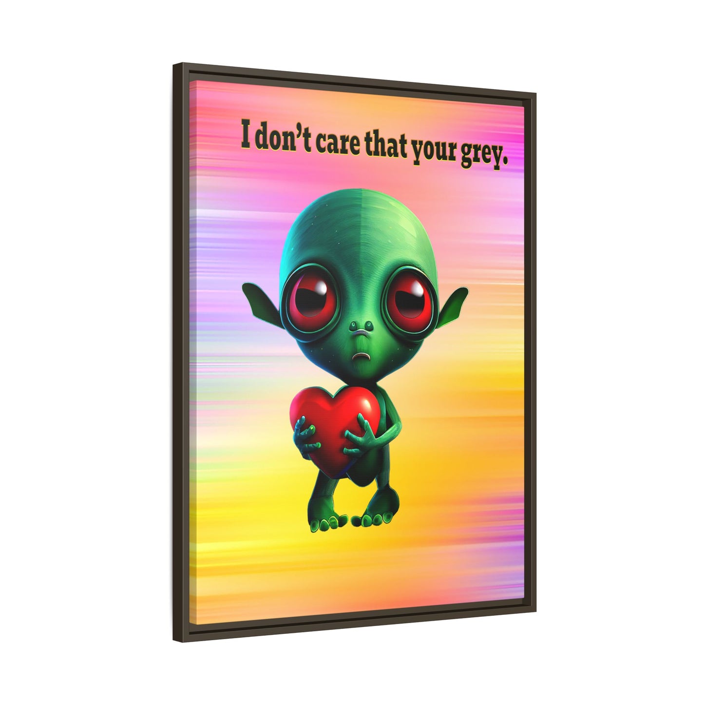 I don't care that your grey - framed canvas art (color blur)
