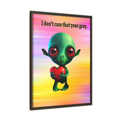 I don't care that your grey - framed canvas art (color blur)