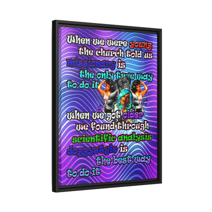 doggystyle - framed canvas art (purple wave)