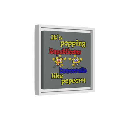 popping like popcorn - framed canvas art (dark grey)