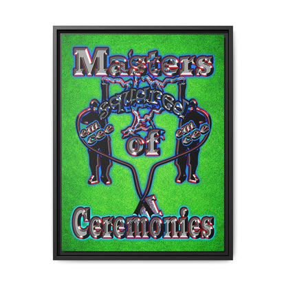 em cee squared - framed canvas art (green turf)