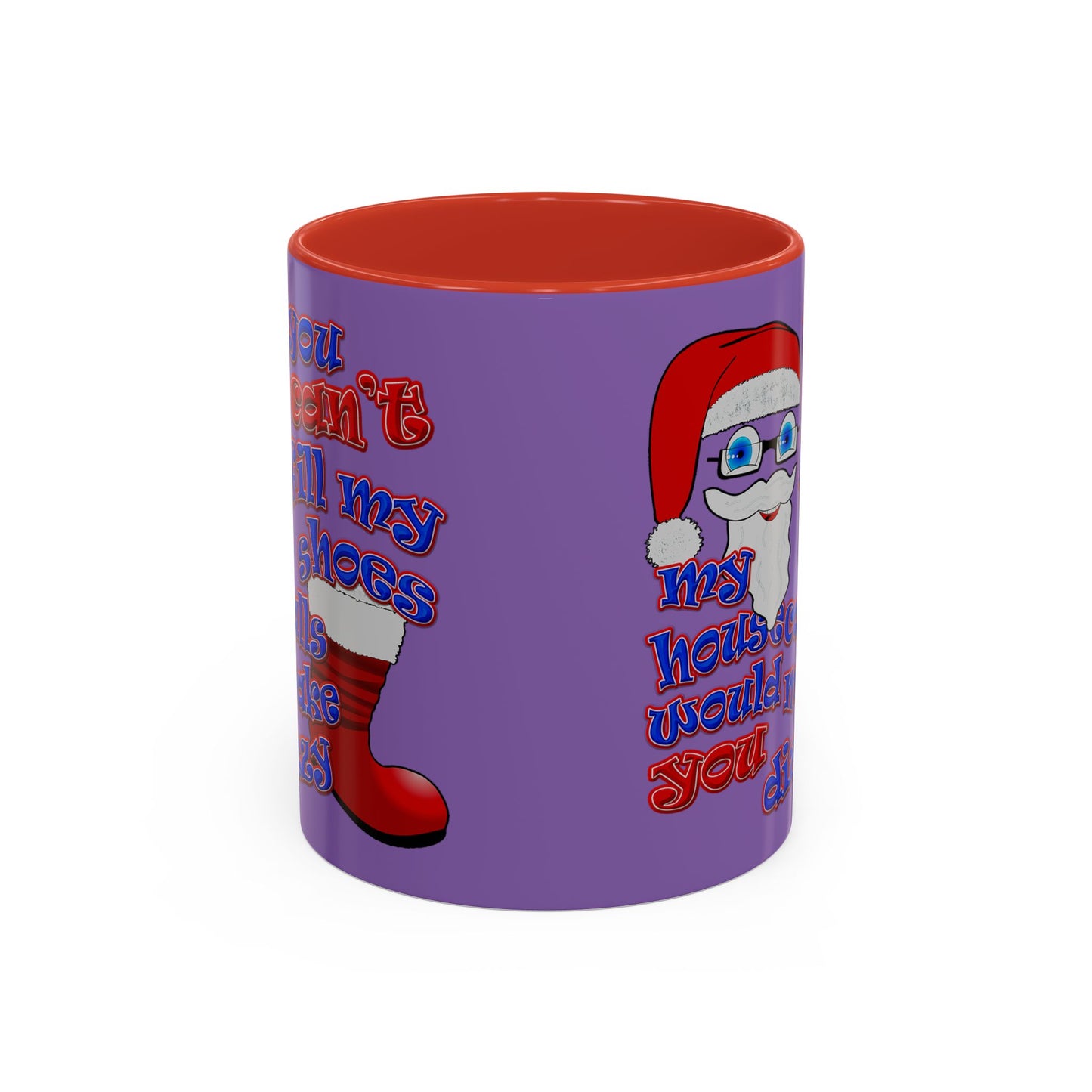 santa's shoes - Accent Mug (light purple)