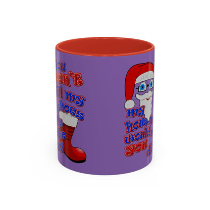 santa's shoes - Accent Mug (light purple)
