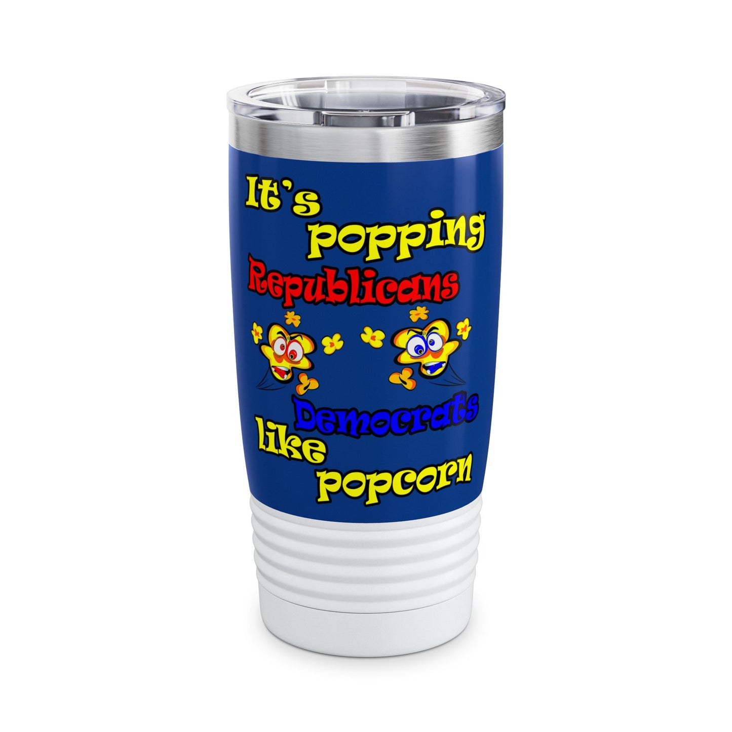 popping like popcorn - Ringneck Tumbler, 20oz (dark blue)