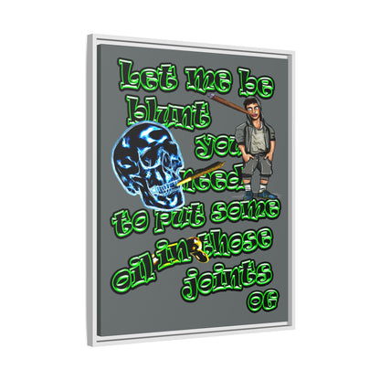 og - framed canvas art (dark grey)