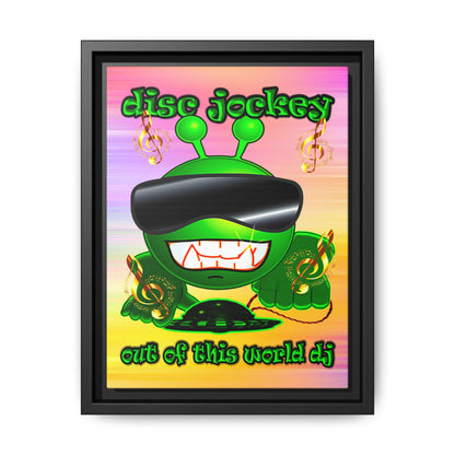disc jockey - framed canvas art (color blur)