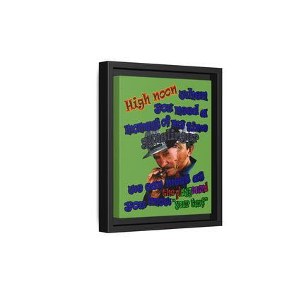 high noon - framed canvas art (green)