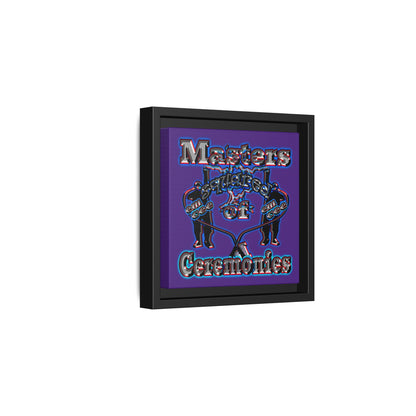 em cee squared - framed canvas art (purple)