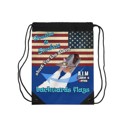 shoot for the stars - Drawstring Bag (dark blue)
