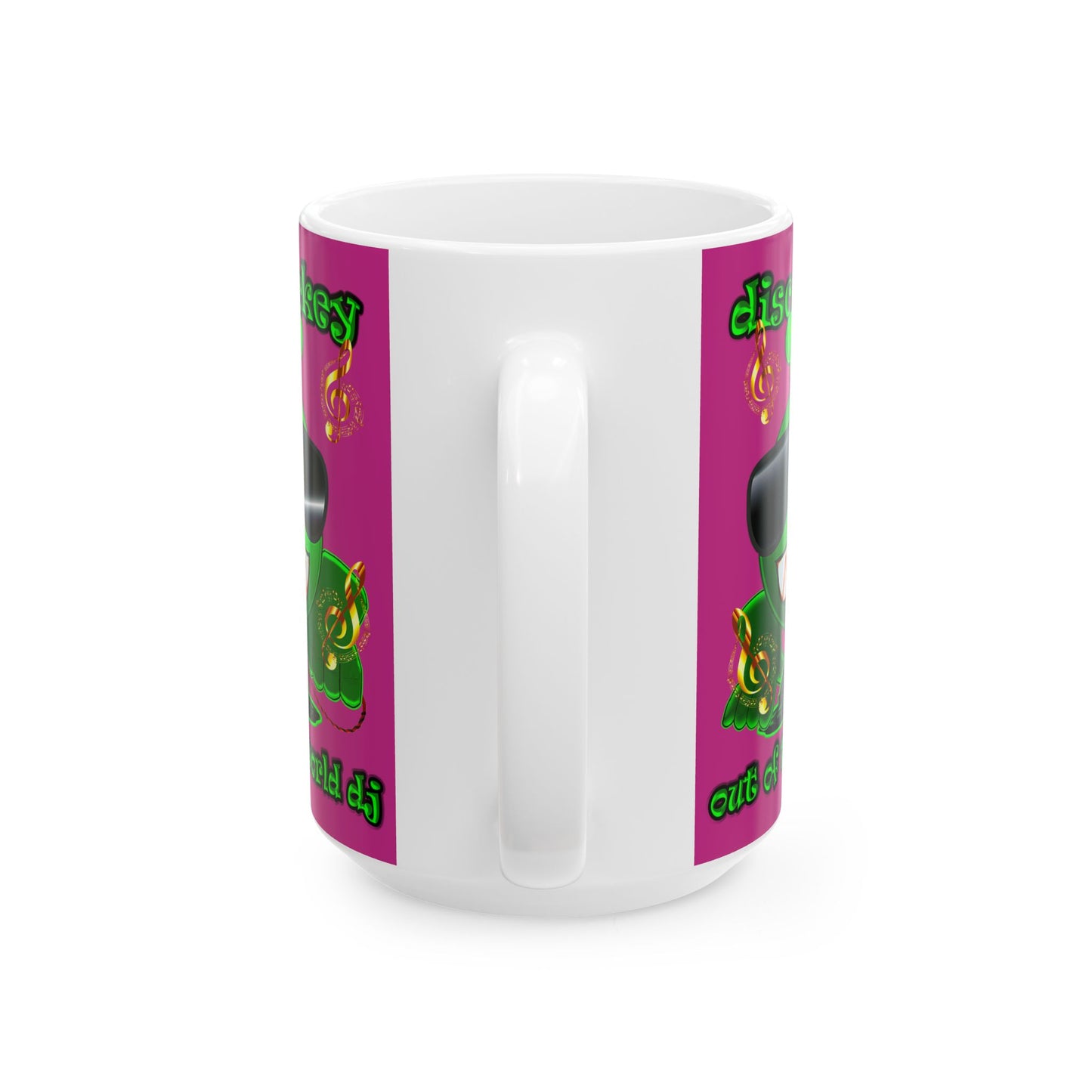 disc jockey - White Mug (pink)