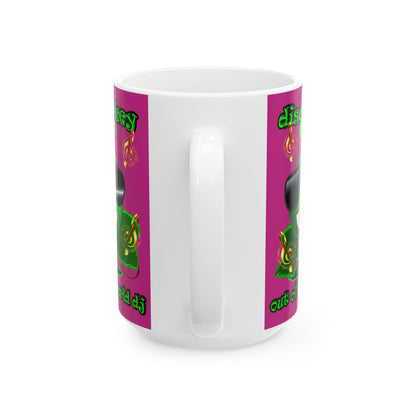 disc jockey - White Mug (pink)