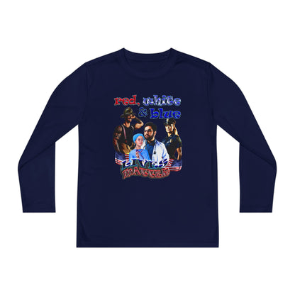 rw&b lives matter - Youth Long Sleeve Competitor Tee