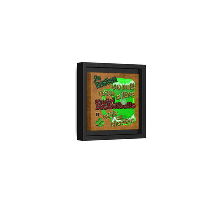 celtics logo - framed canvas art (brown papyrus)