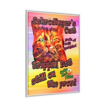schrodinger's cat - framed canvas art (color blur)