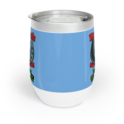 my luck - Chill Wine Tumbler (light blue)