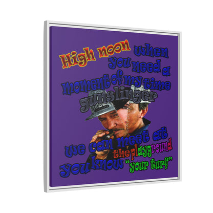 high noon - framed canvas art (purple)