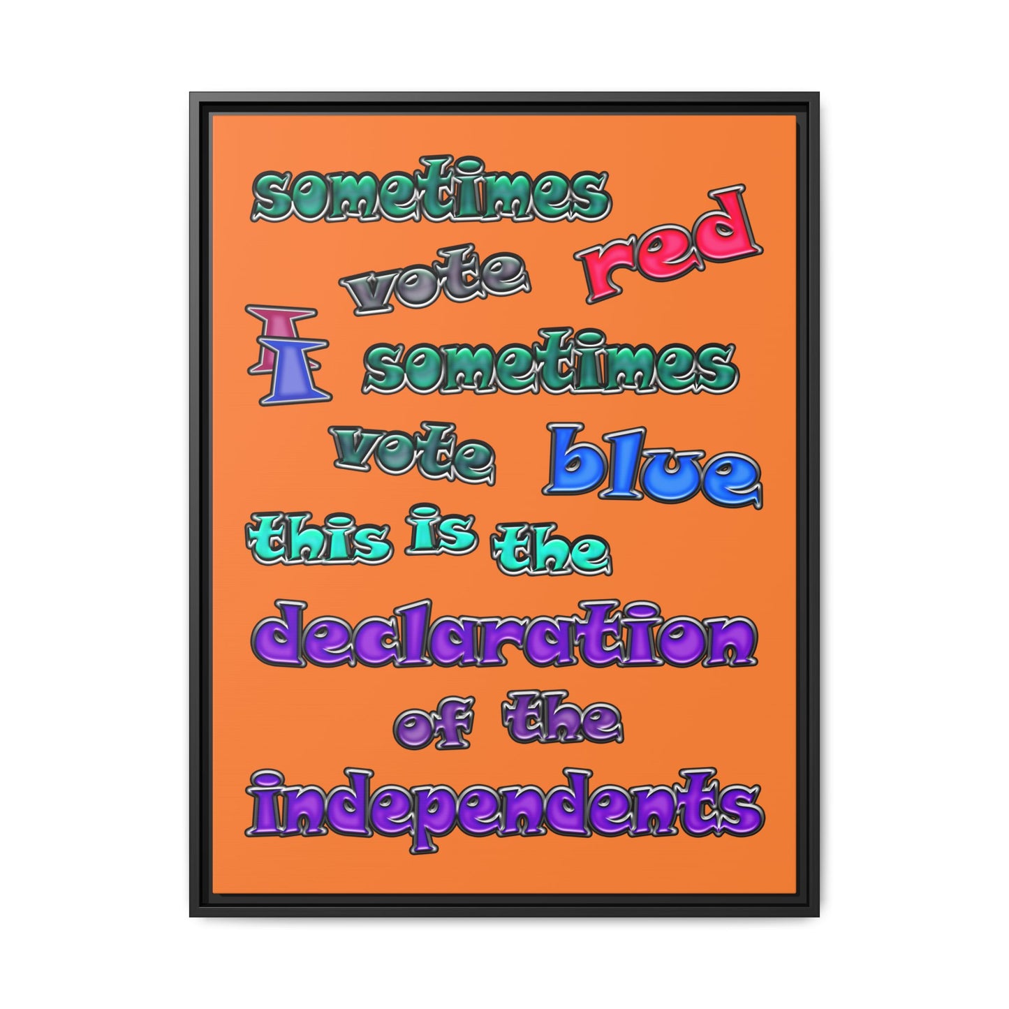 declaration of the independents - framed canvas art (crusta)