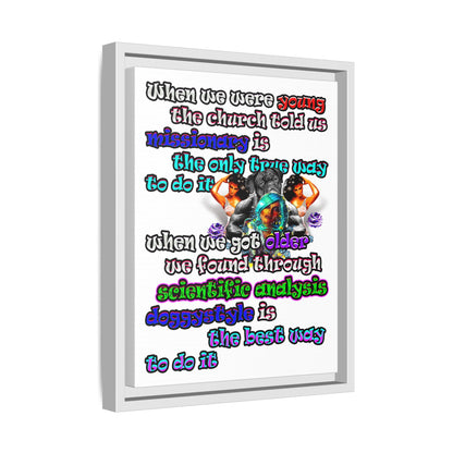 doggystyle - framed canvas art (white)
