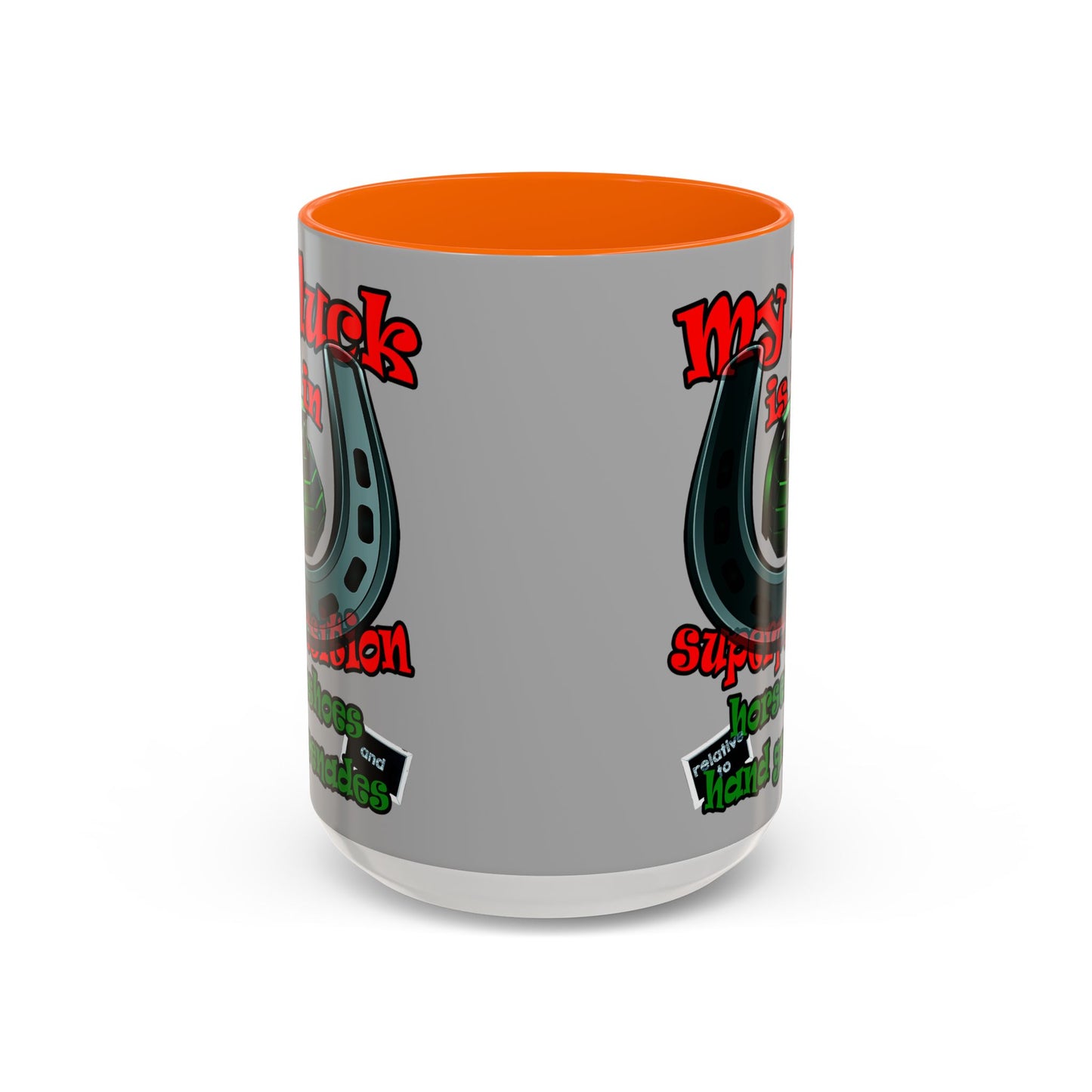my luck - Accent Mug (light grey)