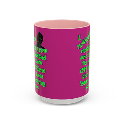 noticed you noticing - Accent Mug (pink)