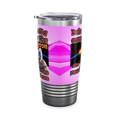 defy conquer reach - Ringneck Tumbler, 20oz (light blue-pink wave)
