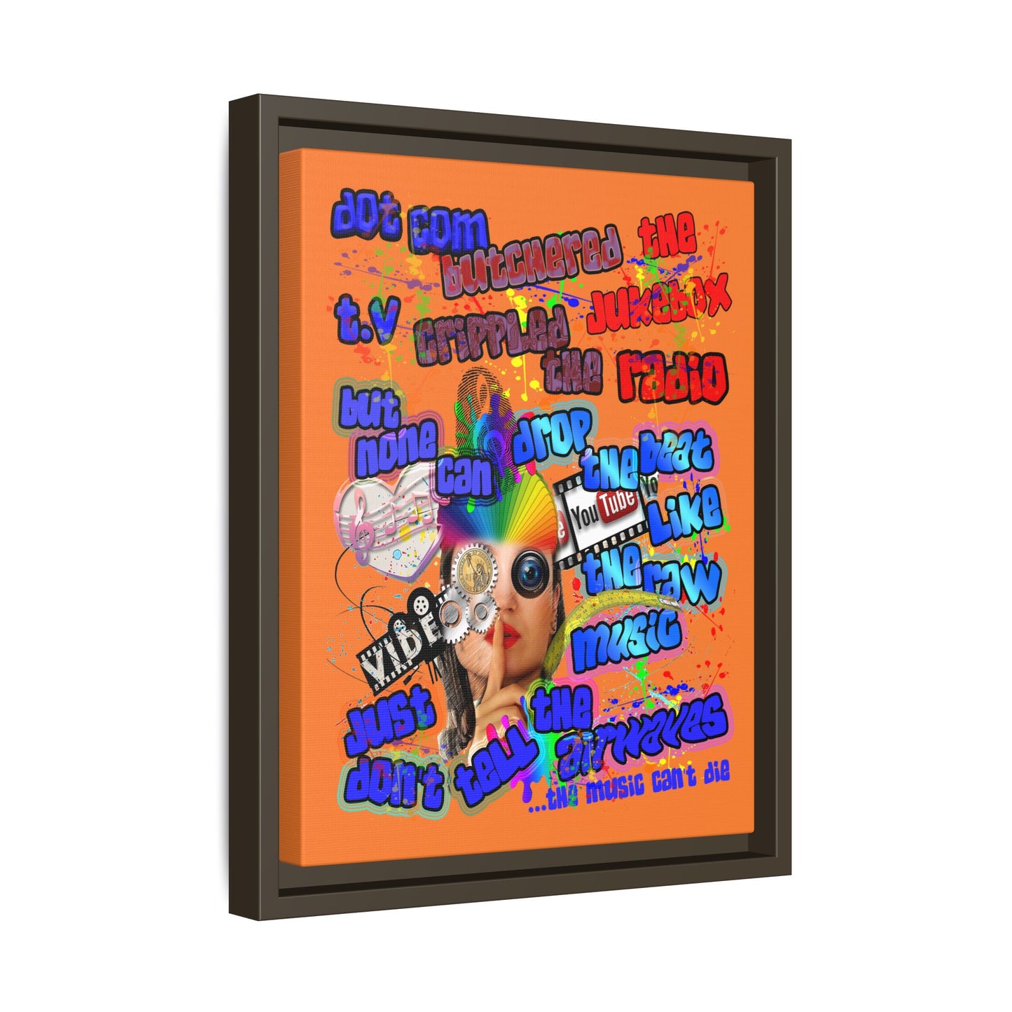 drop the beat - framed canvas art (crusta)