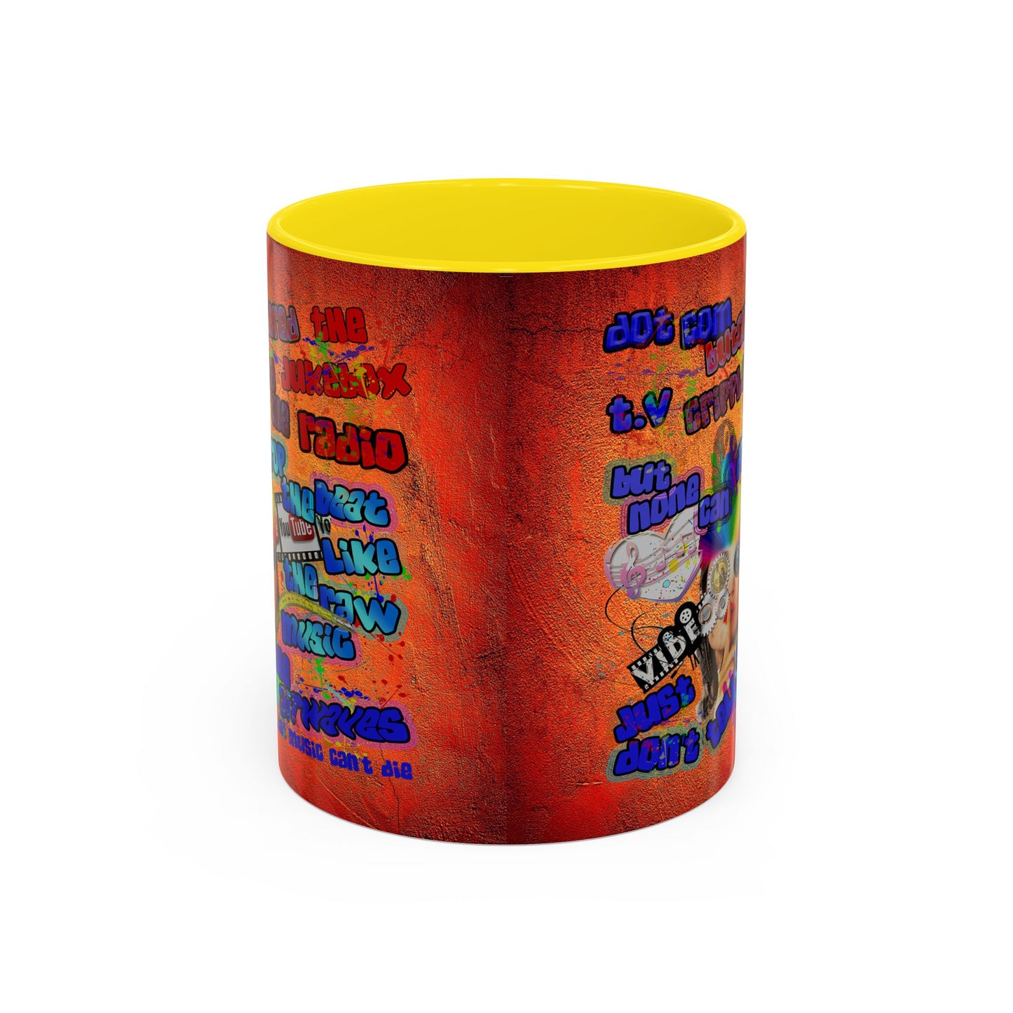 drop the beat - Accent Mug (burnt orange)