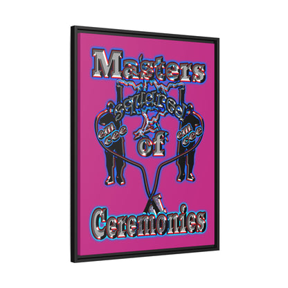 em cee squared - framed canvas art (pink)