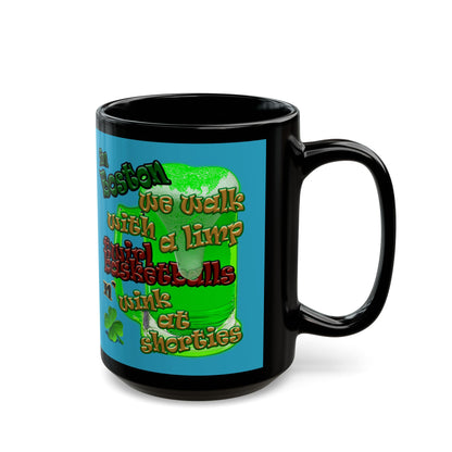 celtics logo - Black Mug (turquoise)
