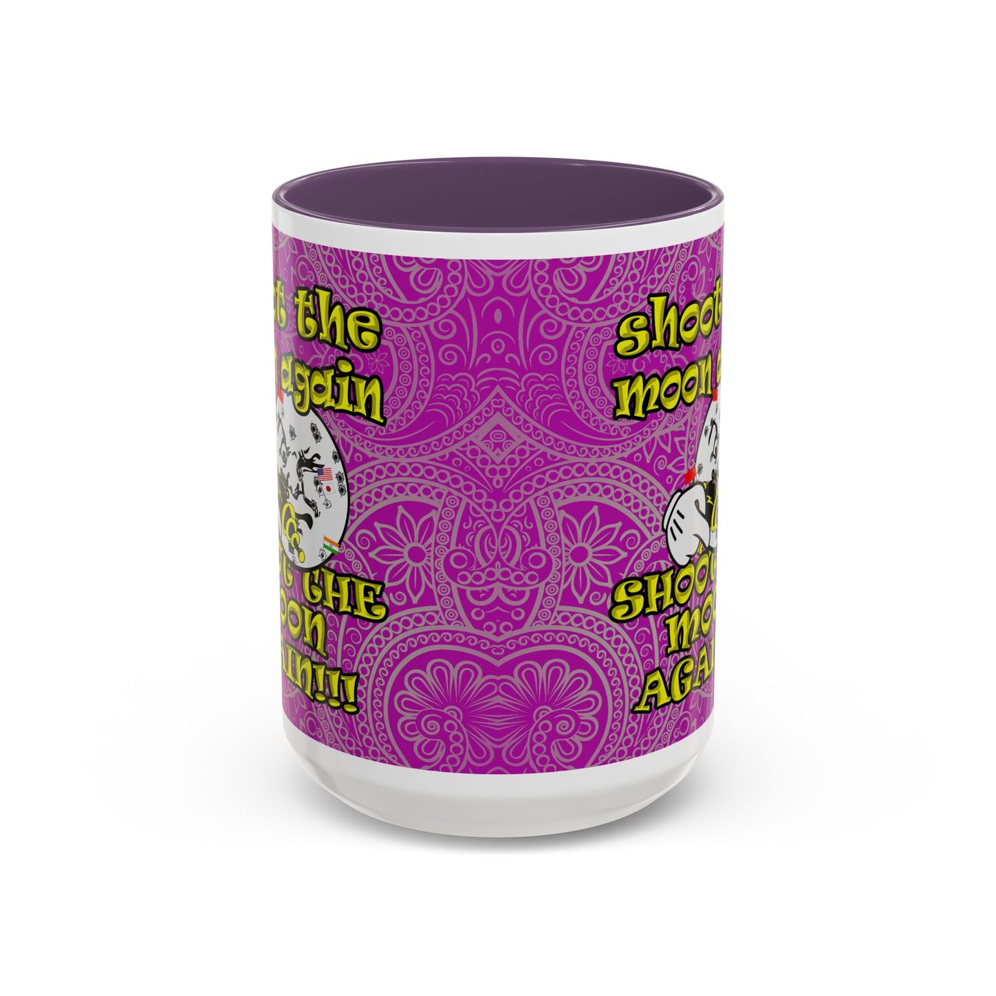 shoot the moon again - Accent Mug (pink swirl)