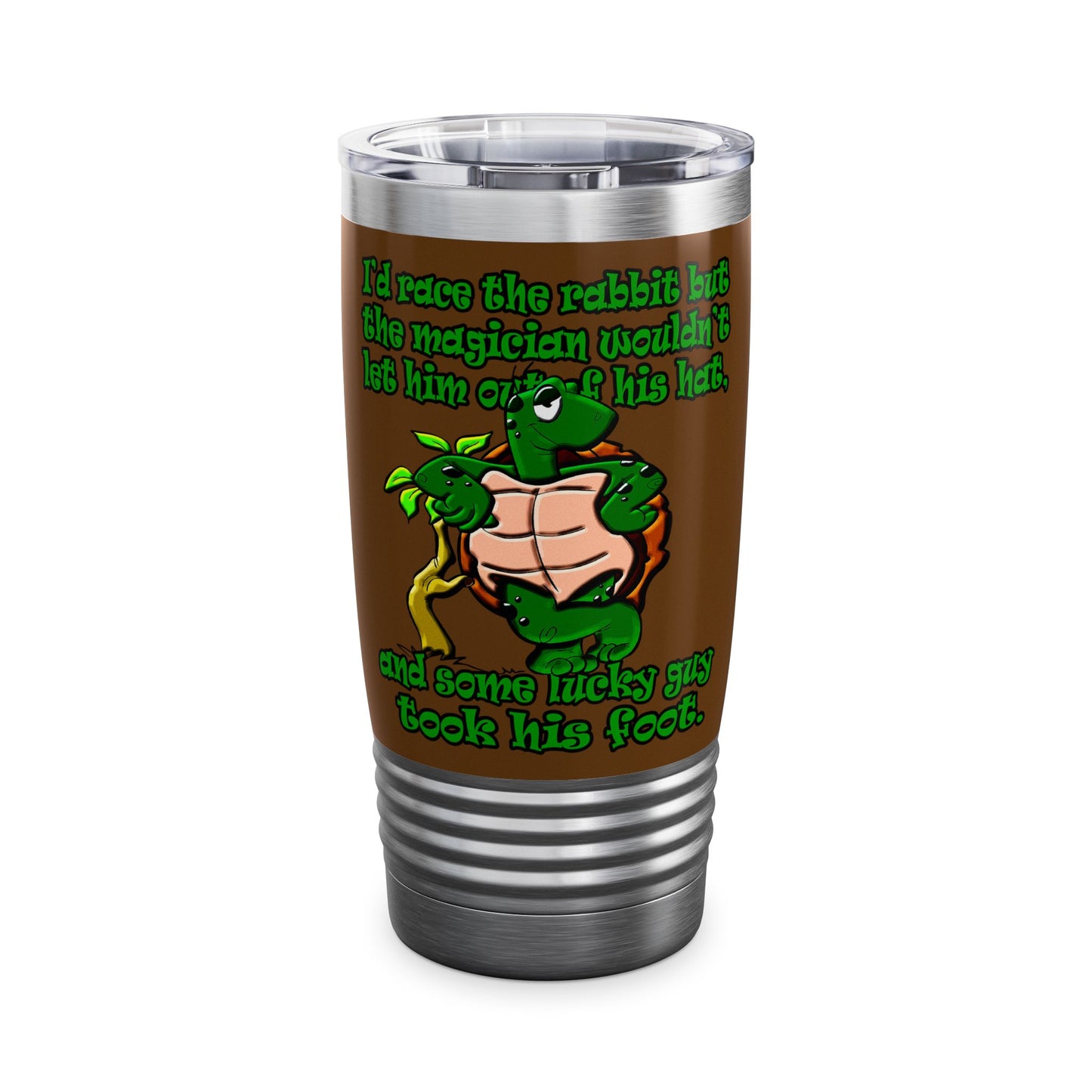 turtle race - Ringneck Tumbler, 20oz (brown)