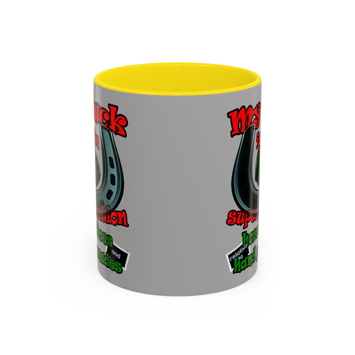 my luck - Accent Mug (light grey)