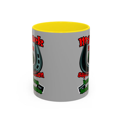 my luck - Accent Mug (light grey)